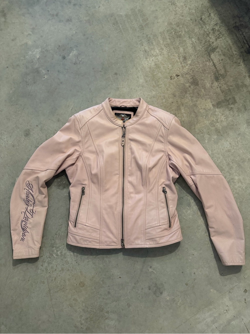 HARLEY DAVIDSON WOMEN'S CHARISMA PINK LEATHER JACKET